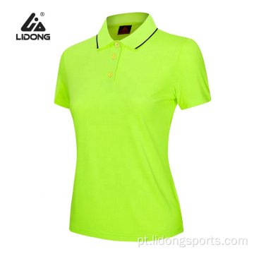 Logotipo personalizado Imprimir Sublimação Unisex Sport Polo Camiseta